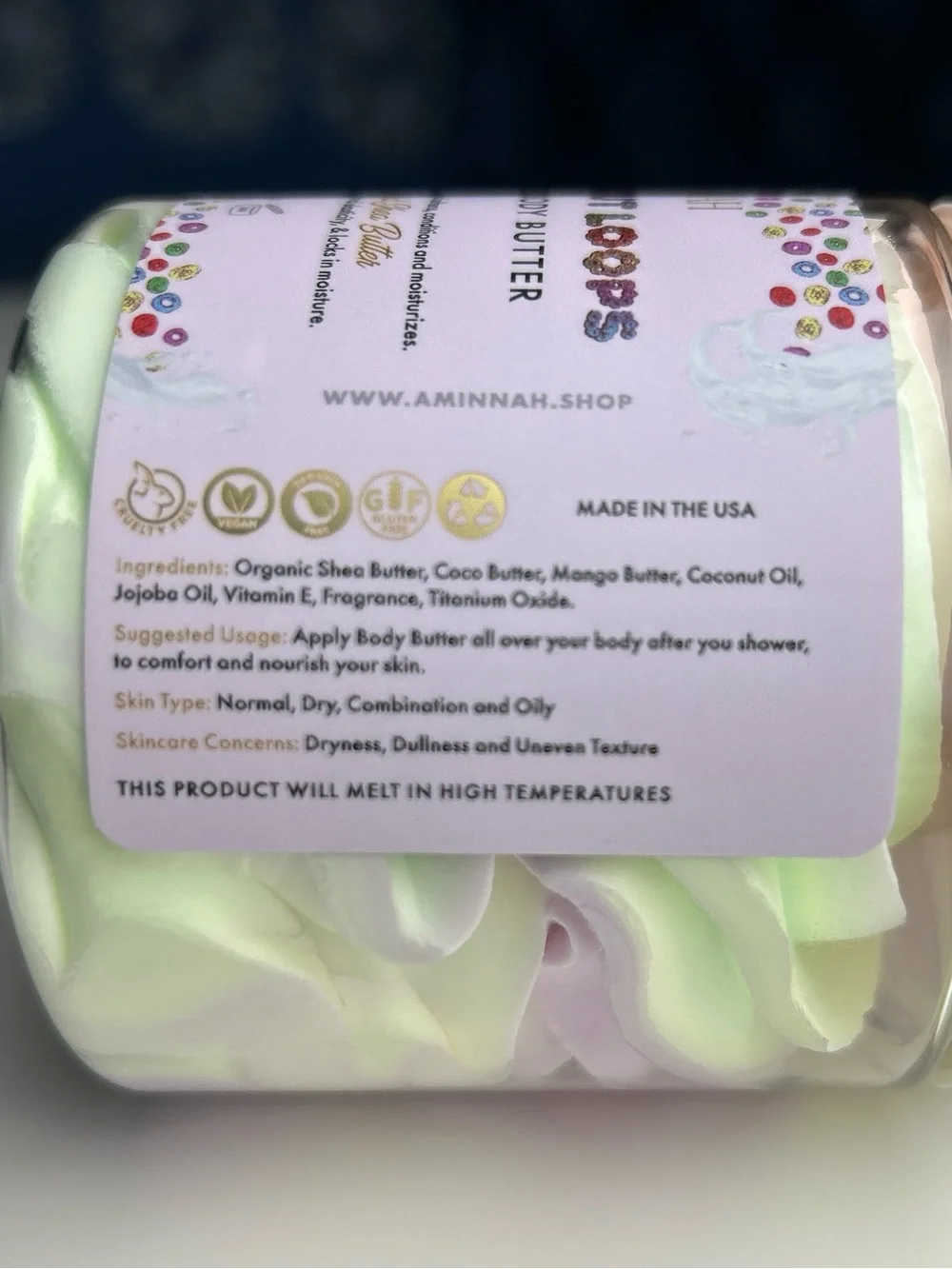Unicorn Dreams Lip Gloss & Frut Loops Whipped Body Butter Bundle by Aminnah